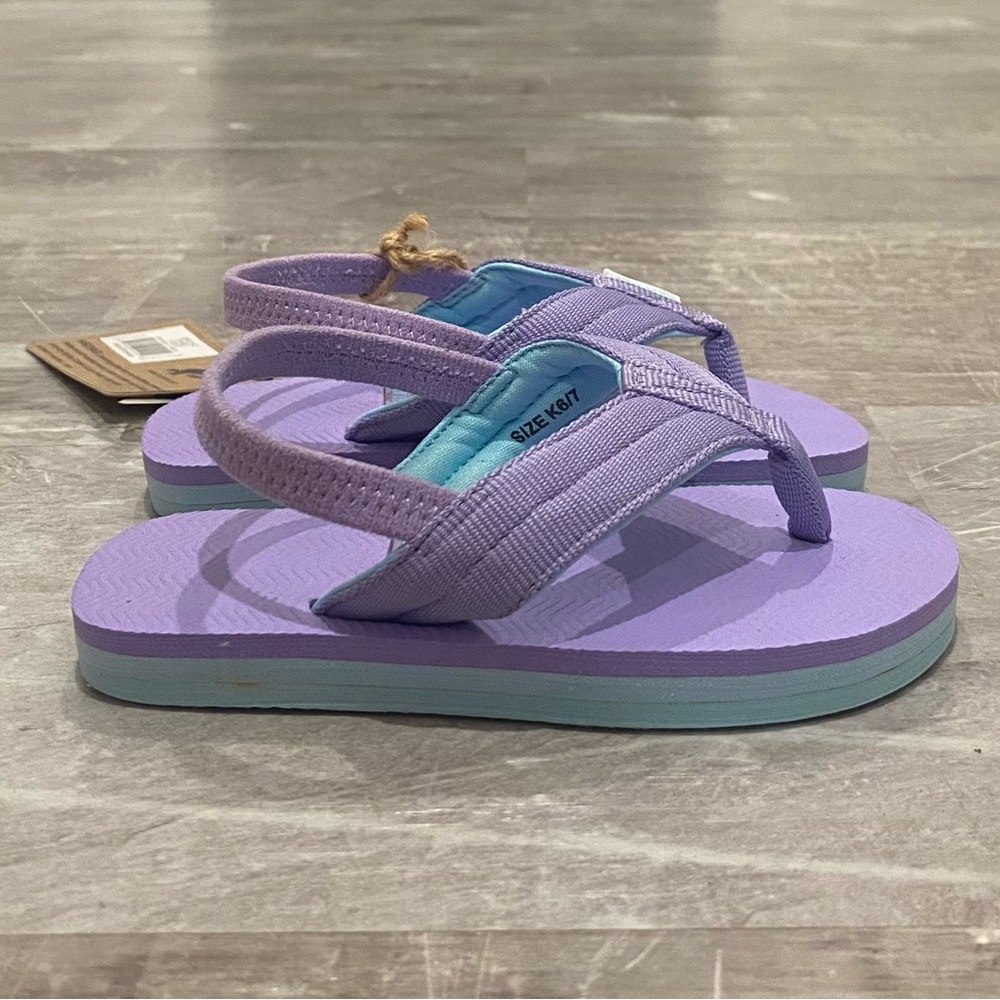 NWT Toddler HariMari Purple and Blue Flip Flops Size 7